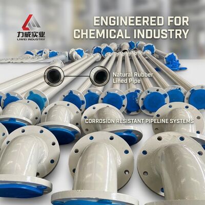 Kháng mòn cao Kháng ăn mòn ống cao su kết hợp vật liệu lót cao su tự nhiên Neoprene EPDM Nitrile cho ngành công nghiệp hóa học