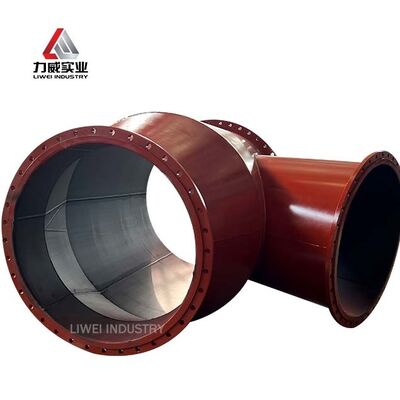 Phụ kiện ống thép lót cao su tùy chỉnh khuỷu giảm tee OEM ODM độ dày thành ống có thể điều chỉnh cho đường ống khai thác dầu khí