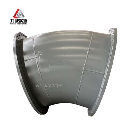 Oil Gas Sewage Water Treatment Rubber Lined Steel Pipe Corrosion Resistant Flanged Carbon Steel Pipeline